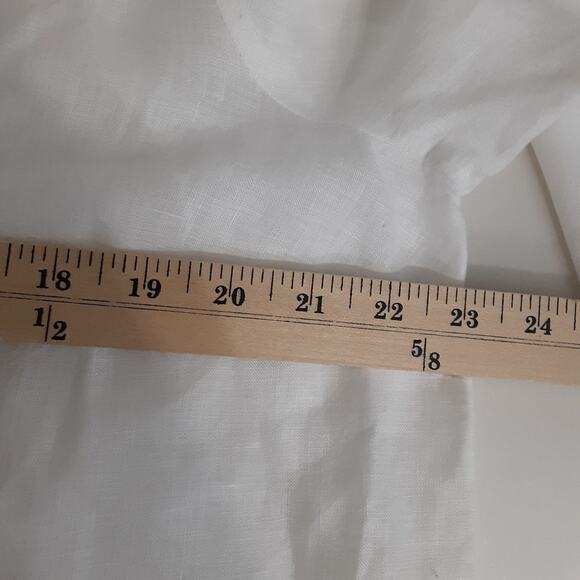 Lilly Pulitzer 100% Linen Tunic Beach Cover Up Beaded White Shift Dress M - Picture 11 of 13